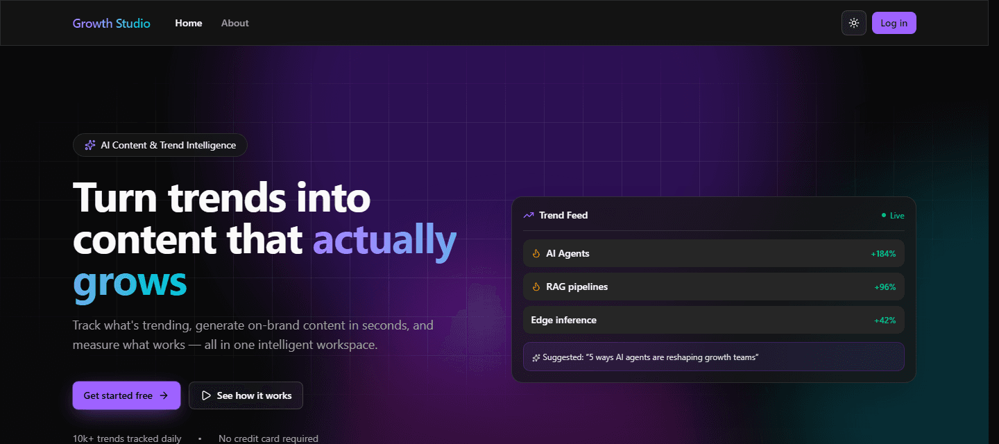 Growth Studio screenshot